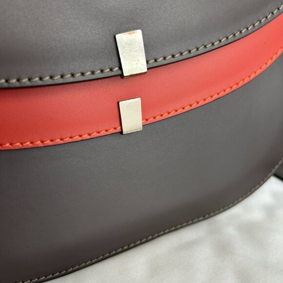 VARRIALE Saddle Crossbody Bag Purse Tricolor Genuine Leather Italy Travel - Picture 2 of 16